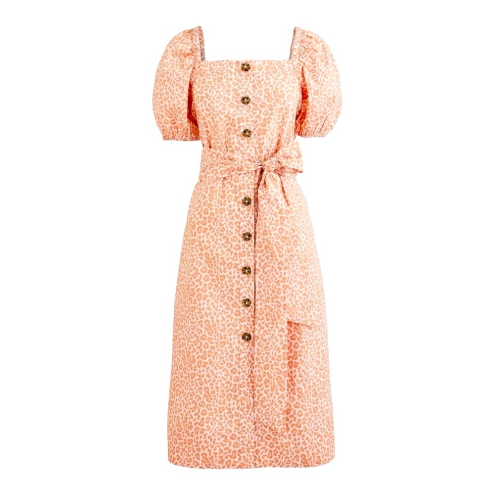 J. Crew Cottage dress in pink leopard size XS